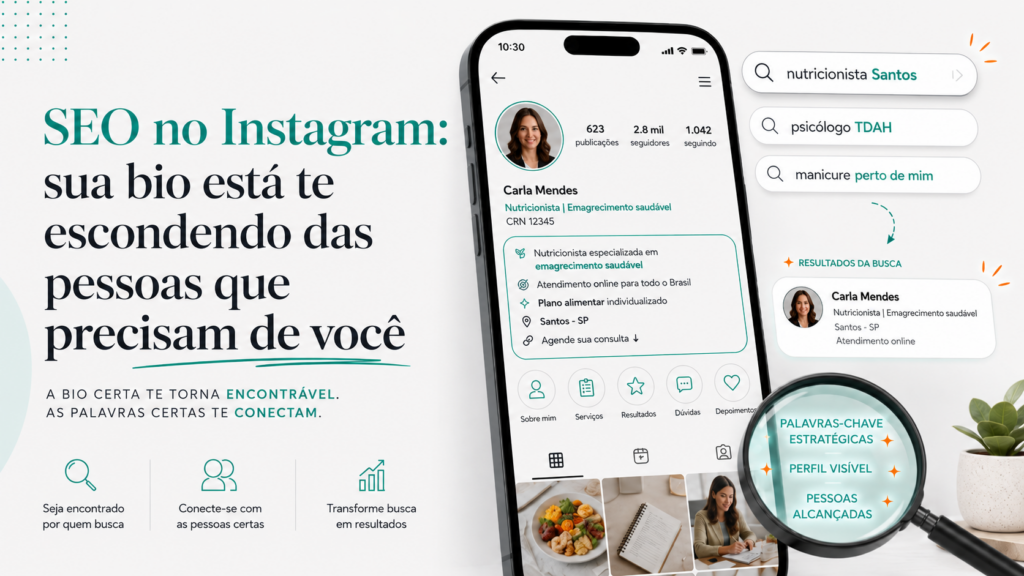 bio do Instagram otimizada para SEO em 2026 para pequenos negócios e autônomos